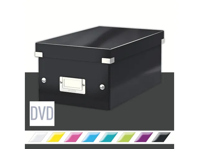 Dvd-box Leitz Click & Store 206x147x352mm Zwart 84% gerecycled karton