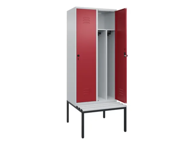 locker voor scheiding van kleding,HxBxD 2120x800x815mm,2vak