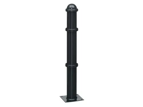 Trottoirpaal 900mm Ø 102mm Met Halve Kogel-kap Met Bodemplaat