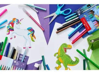 Viltstift Faber-Castell Dino 10x stand. Kleur+3x metallic kleur incl. - 5