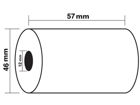 thermische rekenrol 57 mm D +-46 mm asgat 12 mm