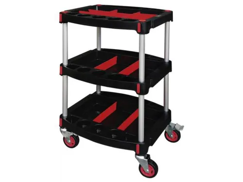 gereedschapswagen,HxBxD 920x490x595mm,3xkunststof legbord,romp zwart