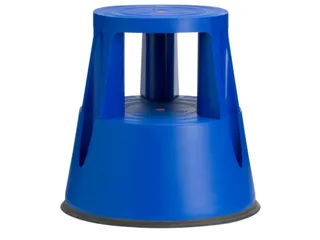 verrijdbaar opstapje,kunststof,RAL5005,trede Ø 283mm,3geveerde wielen - 1