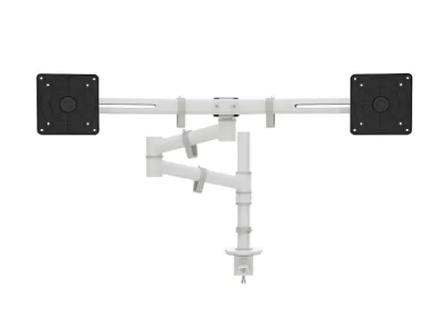 Monitorarm Viewgo Voor 2 Schermen 360° draaibaar Wit