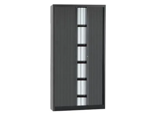 jaloeziedeurkast,HxBxD 1980x1000x430mm,5 OH,romp zwart,front zwart