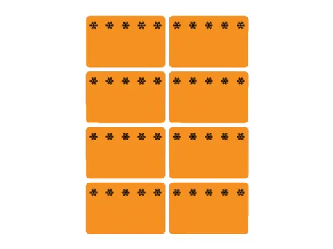 Etiket Herma 3774 26x40mm Diepvries Oranje 48 stuks
