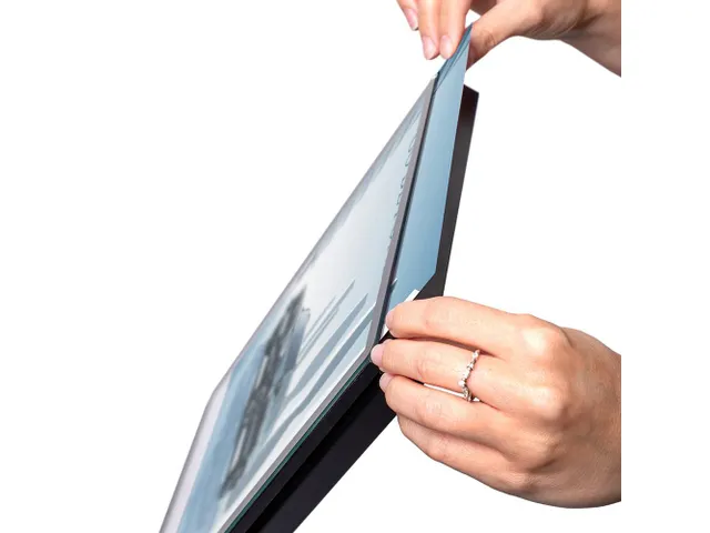 Verlichte Brochure Standaard LED Slide In A4 Zwart