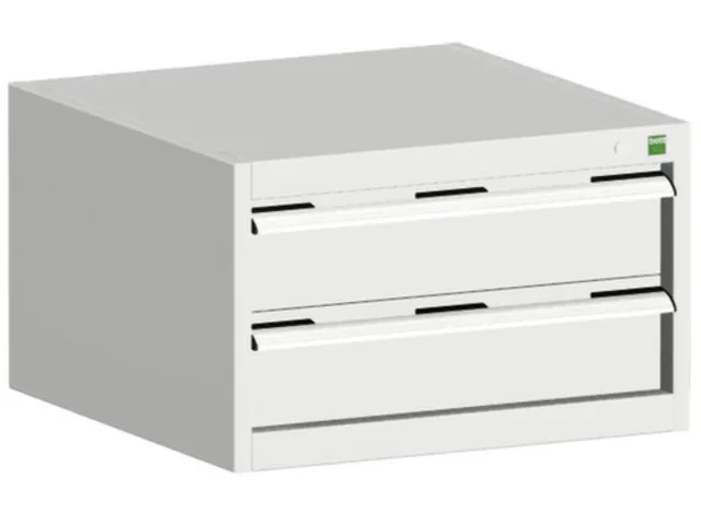 ladekast HxBxD 400x650x525mm 2laden RAL7035 front RAL7035