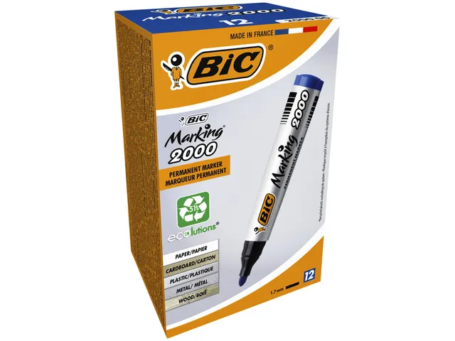 Viltstift Bic 2000 ecolutions rond large blauw