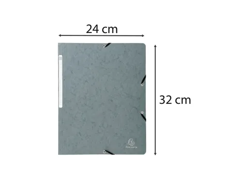 Elastomap zonder klep glanskarton 400gm² A4 Grijs