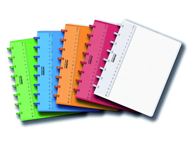 Schrift Adoc A5 lijn 144blz colorlines PP assorti