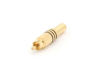 Mannelijke Rca Plug - Verguld - Zwart - 1