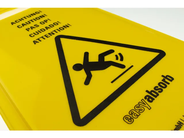 waarschuwingsbord Caution Easy Absorb tweezijdig, opvouwbaar.