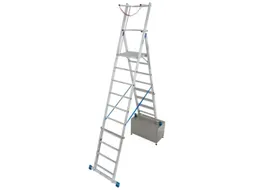 telescoop-platformladder,bordes HxBxD 2100-2600x500x450mm,aluminium
