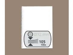 Draadrug Fellowes 12mm 34-rings A4 zilver 100stuks