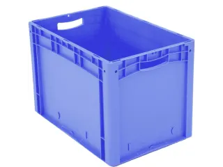 Euronorm Stapelkrat 420x600x400mm Wanden/bodem Gesloten Blauw 85l - 2