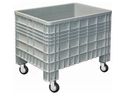 Stapelcontainer Pe Hxbxd 920x1200x800mm 520 Liter 4Wielen Grijs