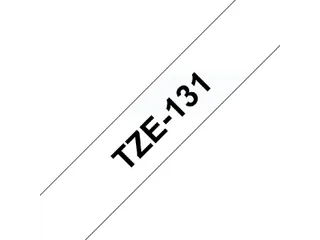 Labeltape Brother P-touch TZe-131 standaard 12mm zwart op transparant - 2