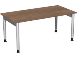 In hoogte verstelbaar bureau,HxBxD 680-820x1600x800mm,blad notenboom