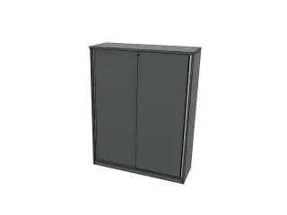 schuifdeurkast,HxBxD 1545x1200x445mm,MS-donkergrijs - 1