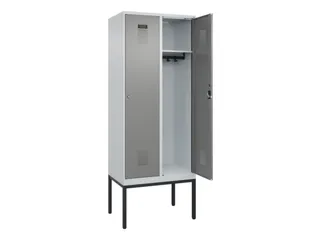 locker,HxBxD 2120x800x500mm,2vak,vak B 400mm,cil.-slot,voetonderstel - 1