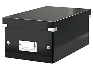Dvd-box Leitz Click & Store 206x147x352mm Zwart 84% gerecycled karton - 1