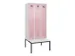 locker met bank,voor scheiding van kleding,HxBxD 2120x900x815mm,3vak