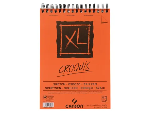 Schetspapier Canson XL Sketch 120vel 90gr A4 ivoorwit