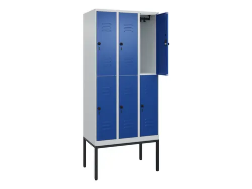 dubbeldekse locker,HxBxD 2120x900x500mm,3x2vak.,vak B 300mm