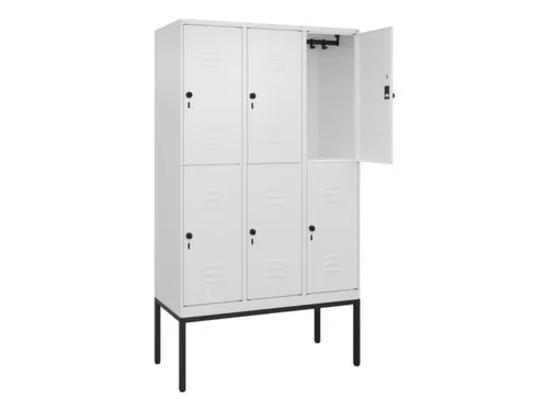 dubbeldekse locker,HxBxD 2120x1200x500mm,3x2vak.,vak B 400mm