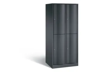 lockerkast cil.slot 1950x770x640mm 2x2 vakken RAL7021 front RAL7021 - 2