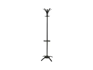 Cleo design kapstok met 5 dubbele haken 175 cm metaal zwart - 1