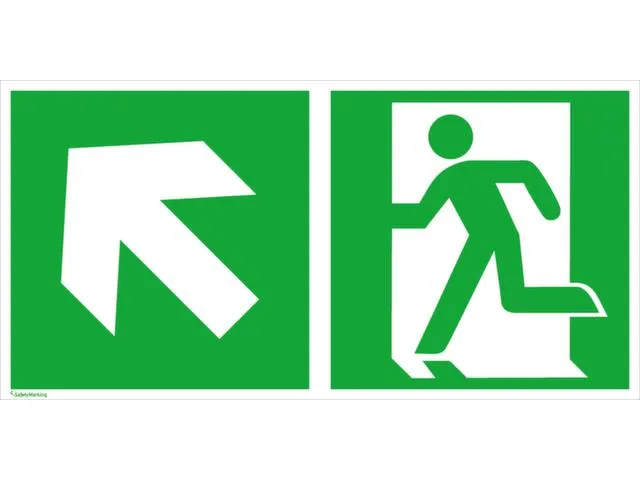 Panneau Sortie de secours Issue de secours à gauche