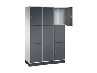 grootvolume-lockersysteem,RAL 7035/RAL 7021,HxBxD 1950x1220x500mm - 1