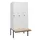 locker met bank,HxBxD 1950x900x815mm,3vak,vak B 300mm,draaigrendel