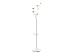 Festival kapstok 5 haken 187 cm wit / hout met parapluhouder