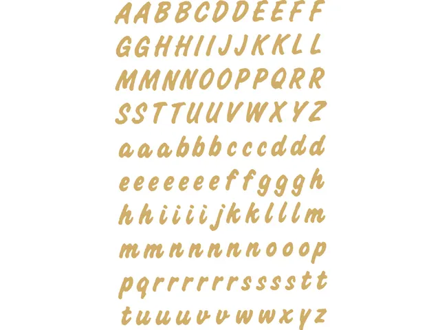 Etiket Herma 4152 8mm Letters A-Z Goud op Transparant 238 stuks