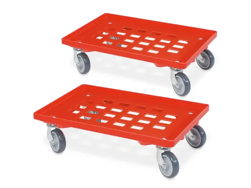 onderwagen voor kratten,draagverm. 250kg,laadvl. LxB 607x407mm