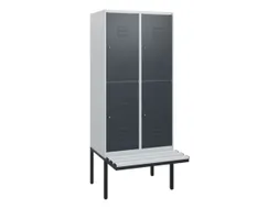 Dubbeldekse dekenkist,HxBxD 1950x800x815mm,2x2vak.,vak B 400mm