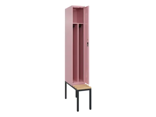 locker met bank,voor scheiding van kleding,HxBxD 2120x300x815mm,1vak