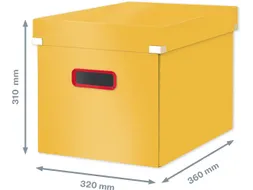 Cosy Click & Store kubus grote opbergdoos geel 80% gerecycled karton