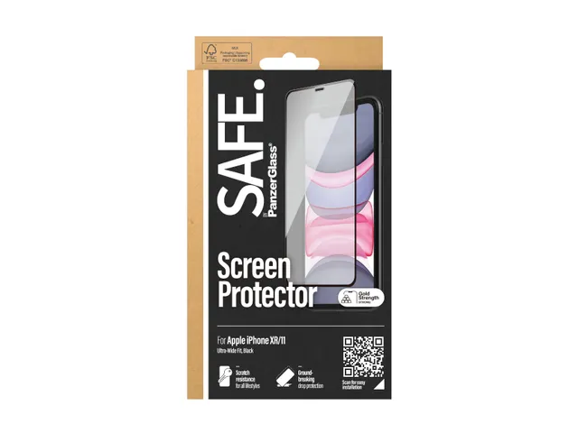 PanzerGlass SAFE. by Screen Protector iPhone 11 | XR | Edge-to-Edge