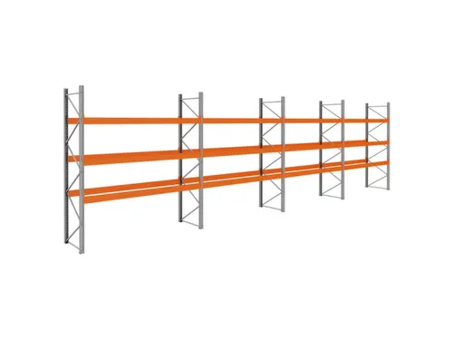 palletstelling,basis+3xaanbouw,HxBxD 3990x14900x1100mm,vakl. 3400kg