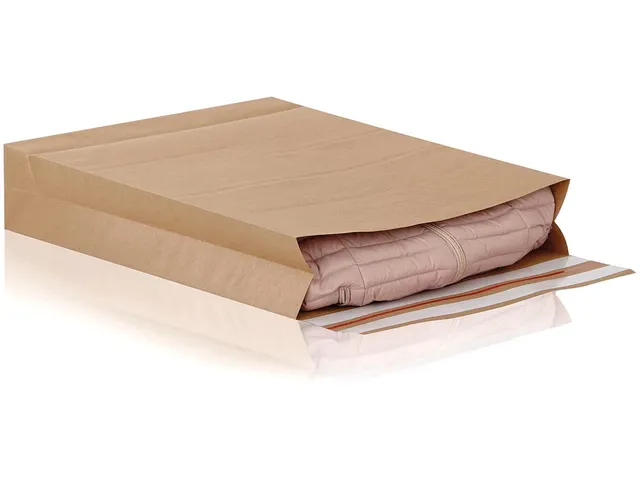 Envelop met blokbodem 400x500mm 120gr bruin zelfklevend doos 100 stuks