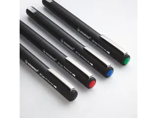Fineliner STABILO dr!ver Etui met 4 kleuren Medium punt 0.8mm - 3
