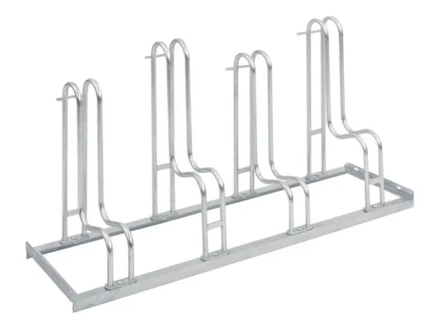 Fietsenrek L 1400mm 4plaatsen Enkelzijdig Te Schroeven Verzinkt