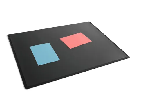 Schrijfonderlegger 650x500 mm met transparante cover PP Zwart