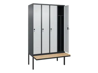 locker voor scheiding van kleding,HxBxD 2120x1200x815mm,4vak - 2