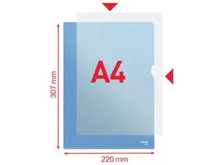 L-map Esselte Standaard A4 Pp Blauw 0.11mm - 3