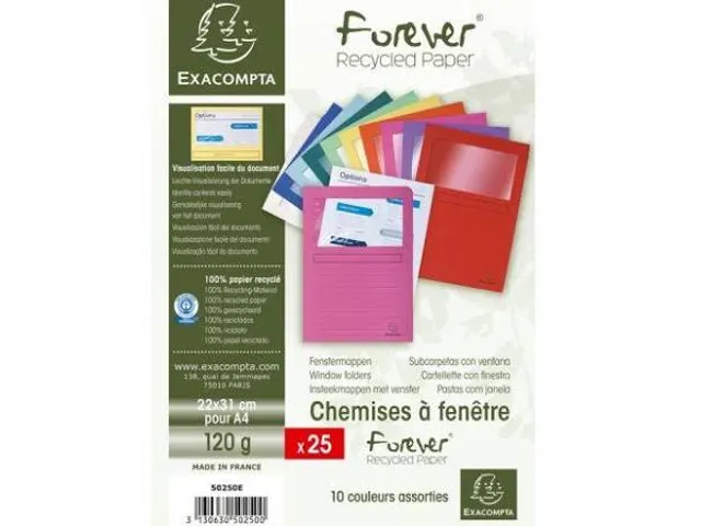 L-map Forever voor ft A4 assorti, pak van 25 stuks